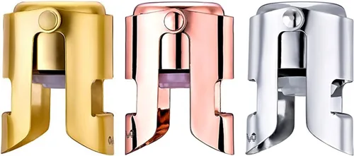 Miniatura 8 de OWO Tapones para botellas de champán de acero inoxidable, corcho de champán reutilizable y tapón ahorrador, Prosecco a prueba de fugas y tapón
