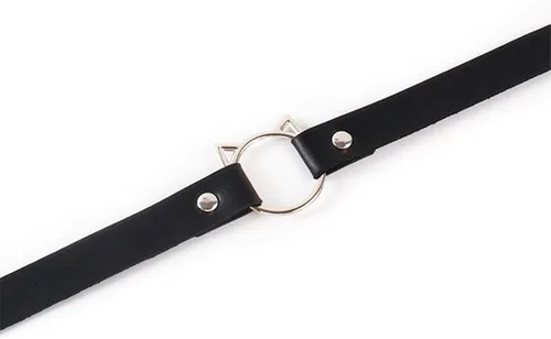 Miniatura 7 de TIDOO Gargantilla negra gótica, collar de cuero lindo, gargantilla de corazón sexy, gargantilla punk con púas para mujer