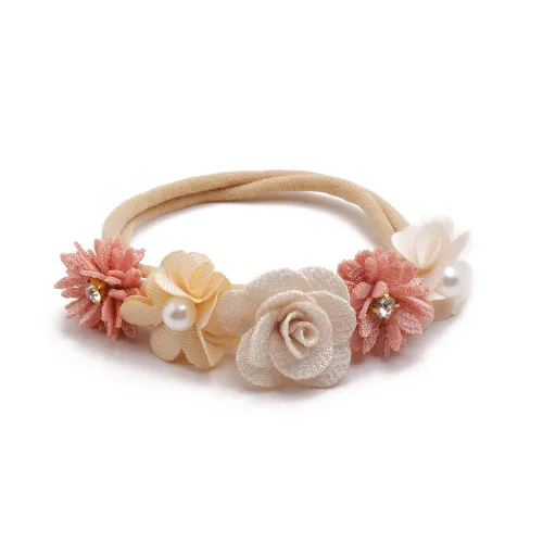 Miniatura 8 de XuoAz Juego de diademas florales para bebés y niñas, con corona de flores, banda elástica para el cabello para recién nacidos, accesorios
