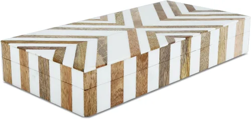 Miniatura 14 de Handicrafts Home Caja de recuerdo decorativa de 8 x 5 – Pequeña caja organizadora con tapa, almacenamiento decorativo Boho, caja de memoria retro