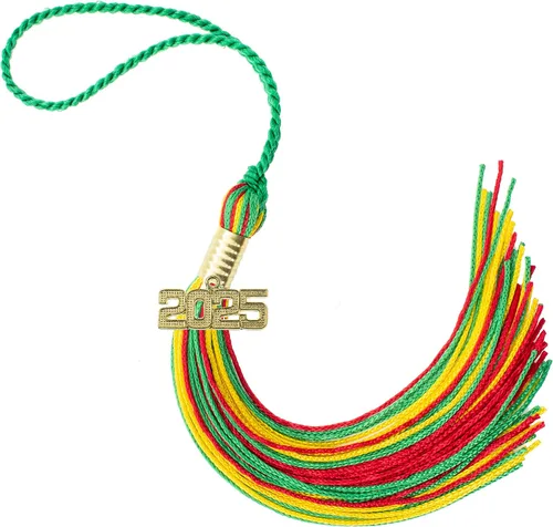 Miniatura 284 de Borla de graduación Aqua 2022, todos los colores escolares disponibles, fabricada en Estados Unidos