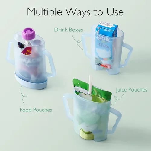 Miniatura 2 de Momcozy Soporte para bolsa de bebé sin apretar, soporte para caja de alimentos y jugos para bebés, sin desorden, fácil agarre para autoalimentación