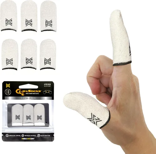 Miniatura 10 de Paquete de 6 fundas para dedos para juegos de teléfono móvil Gaming Corps ClawSocks - Carbono
