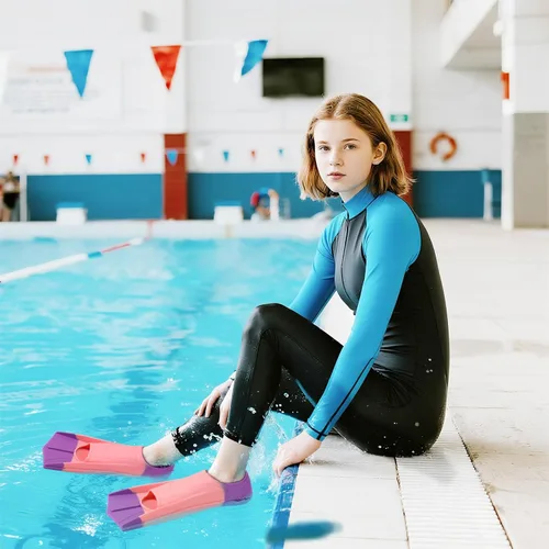 Miniatura 3 de Aletas de natación para niños, aletas cortas para jóvenes, aletas de entrenamiento de natación para natación de regazo, para niños y niñas Arco