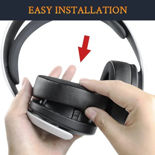 Miniatura 8 de SOULWIT Almohadillas para auriculares Sony Pulse 3D Wireless (PS5), almohadillas de repuesto de gel de enfriamiento con espuma de aislamiento