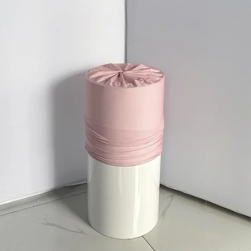 Miniatura 4 de Fundas de zócalo cilíndrico rosa para decoración de fiestas, fundas de pedestal para niñas, baby shower, fiesta de cumpleaños, banquete, boda