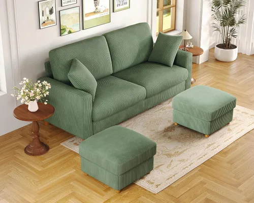 Miniatura 27 de Kidirect Silla de acento extragrande de 35.5 pulgadas, sillas de sala de montaje fácil, silla de lectura de pana para dormitorio, sillas de acento