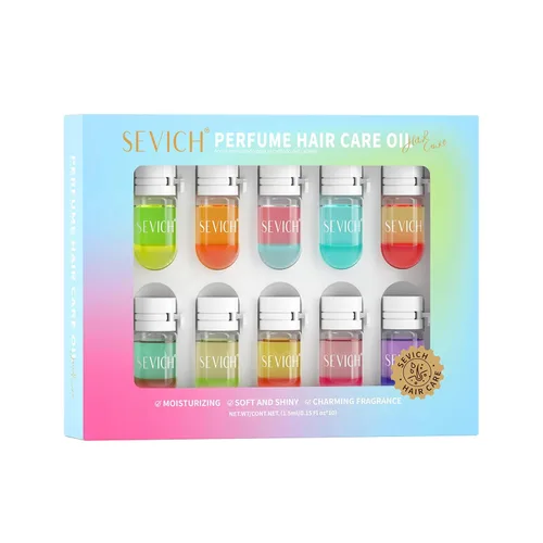 SEVICH Cápsulas de aceite para el cabello Perfume, paquete de 10, tratamiento capilar 2 en 1 y suero ligero, protección contra el calor y los rayos