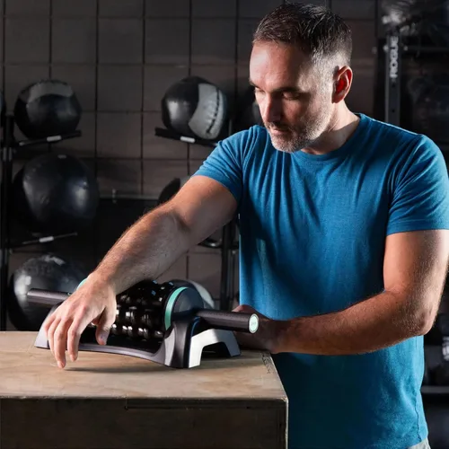 Miniatura 5 de Chirp Masajeador de percusión RPM – Masajeador muscular de tejido profundo y rodillo de espalda con base manos libres, rodillo masajeador de piernas