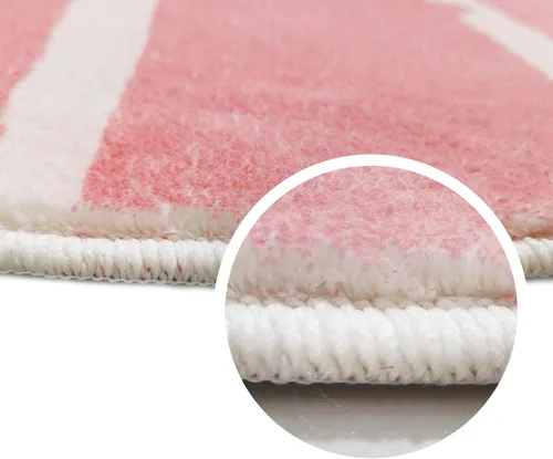 Miniatura 5 de ABREEZE Alfombra redonda de león de 2.6 pies, alfombra de juegos para niños, alfombra de juegos para niños, lavable, antideslizante, con temática