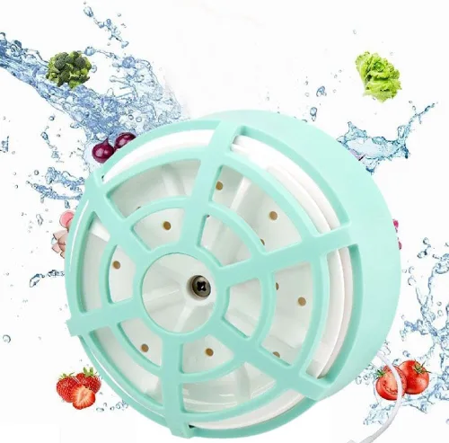 Miniatura 8 de Lavadora de verduras de frutas, dispositivo limpiador de frutas impermeable, purificador de verduras de electrólisis ultrasónica mini limpiador, azul