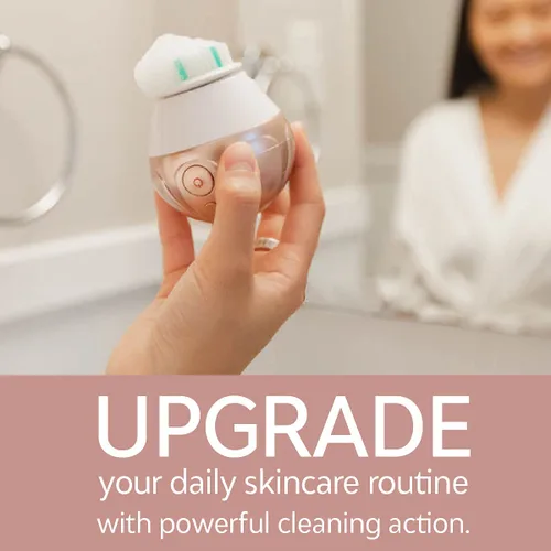 Miniatura 2 de TAO Clean Ona Diamond Cepillo facial orbital y estación de limpieza, cepillo de limpieza facial eléctrico con mango ergonómico, configuración de Oro