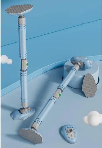 Miniatura 2 de Barra de dominadas con marco de puerta de barra para barbilla arriba, barra horizontal de fitness para niños, adolescentes y adultos, segura y Azul