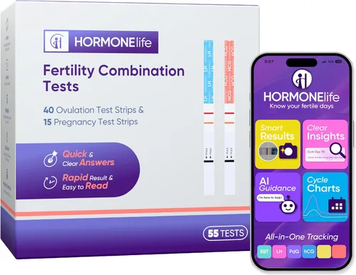 Miniatura 10 de HORMONELife Kit de tiras de prueba de ovulación y tiras de prueba de embarazo: pruebas precisas de LH y HCG para seguimiento de fertilidad