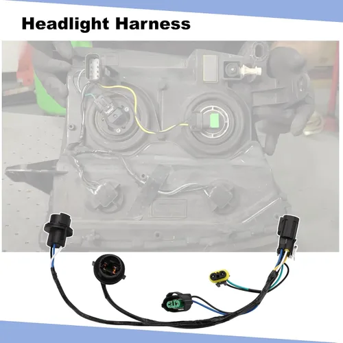 Miniatura 7 de Arnés de cableado de faros delanteros, conjunto de arnés de cables de faros delanteros compatible con Chevy Silverado 2008-2014, reemplaza 645-745