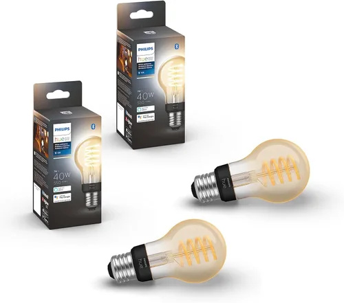 Miniatura 10 de Philips Hue - Filamento inteligente regulable White Ambiance A19, blanco cálido a blanco frío, bombilla Edison LED estilo vintage, compatible