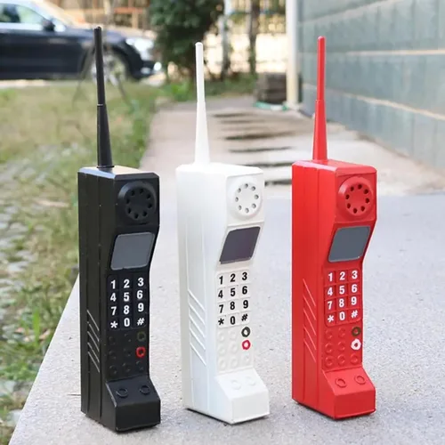 Miniatura 2 de VINGVO Modelo retro de teléfono celular, accesorio de teléfono de ladrillo antiguo de los años 80 y 90, accesorio de teléfono falso para fiesta