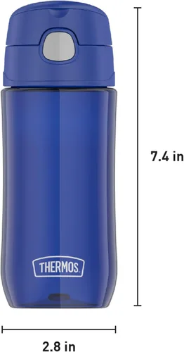 Miniatura 6 de THERMOS FUNTAINER Botella de hidratación de plástico de 16 onzas con boquilla, Blueberry Azul (Arándano)