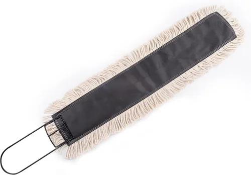 Miniatura 5 de Matthew Cleaning - Cabezales de repuesto para trapeador de polvo desechable de algodón de alta resistencia de 36 pulgadas con hilo de extremo Negro