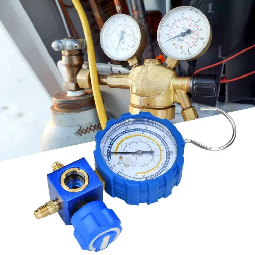 Miniatura 9 de Juego de colector de CA, herramienta profesional de refrigeración de aire acondicionado de baja presión con espejo visual para técnicos de HVAC