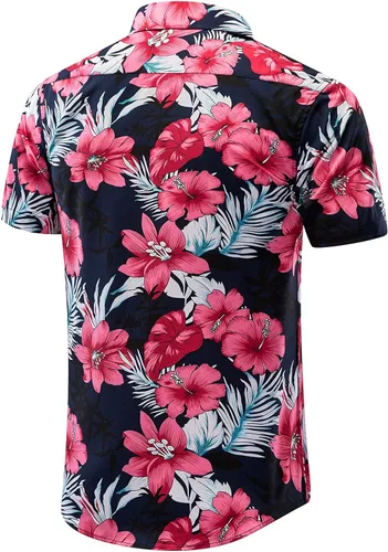 Miniatura 3 de ENVMENST Hawaiian Shirt for Men Short Sleeve Beach Printed Summer Button Down Aloha Shirt(S-3XL)