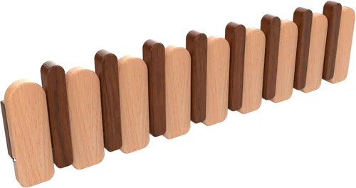 Miniatura 29 de Percheros montados en la pared, ganchos para llaves de piano, colgador de madera maciza natural, tela no tejida, perchas para armario, cocina