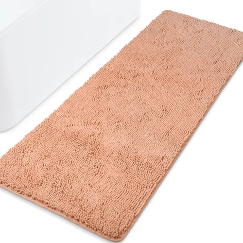 Miniatura 17 de Yeaban Alfombra de pasillo de baño de 24 x 72 pulgadas, antideslizante, alfombra de baño larga de felpilla gruesa, absorbente y lavable, alfombra