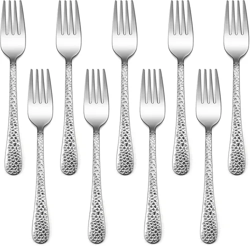 LIANYU 9 tenedores de acero inoxidable para niños pequeños, juego de cubiertos para niños, tenedores pequeños para niños, utensilios para