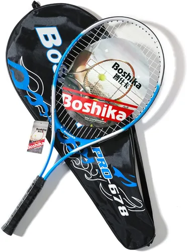 Miniatura 5 de Raquetas de tenis para adultos, raquetas de tenis de 27 pulgadas, juego de raquetas de tenis para 1 jugador con pelota, agarres, base de tenis
