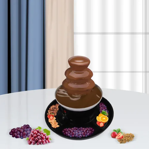 Miniatura 3 de Fuente de chocolate de 3 niveles, máquina eléctrica de fuente de fondue de chocolate de acero inoxidable para fiesta de cumpleaños, boda, capacidad