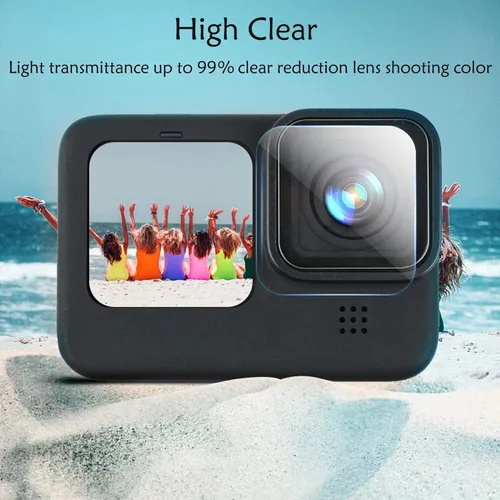 Miniatura 7 de PCTC 9 protectores de pantalla de Hero 12, 11, 10, 9, compatibles con Go Pro Hero 12/Hero 11/Hero 10/Hero 9, negro, 9 paquetes de protectores