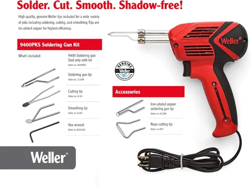Miniatura 3 de Weller Kit Universal de Pistola para Soldar Genuino 140W/100W 120V 9400PKS