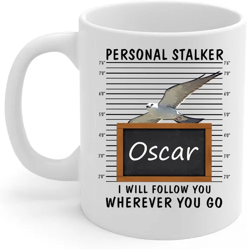 Personal Stalker I Will Follow You Mississippi - Taza de café con nombre personalizado, taza de cerámica blanca, 11 onzas