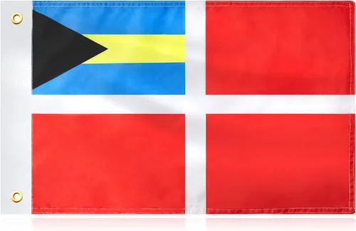 Irenare 2 banderas de las Bahamas de las Bahamas de cortesía de poliéster para barcos registrados que visitan aguas extranjeras (12 x 18 pulgadas)