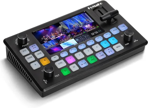 FoMaKo 5.5 pulgadas FHD LCD pantalla 4 canales HDMI transmisión en vivo conmutador 1080p 60FPS Grabación de video USB USB3.0 HDMI Conmutador de