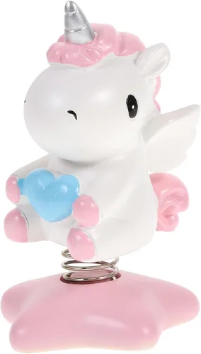 Amosfun Bobbleheads Shaking Head - Figura de juguete para decoración de coche, color rosa