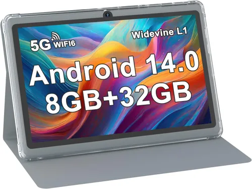 ZZB Tablet Android 14 de 7 pulgadas, 8 GB de RAM (4 GB expandibles) 32 GB ROM Tablets soporta 1 TB MicroSD, Widevine L1, tableta de doble cámara 5G