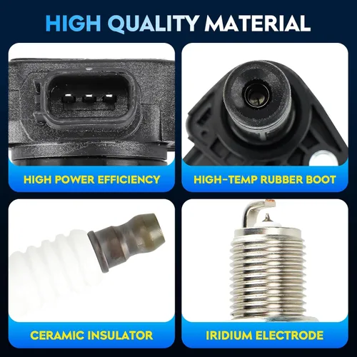 Miniatura 3 de Paquete de bobinas de encendido + bujías de iridio para Honda Odyssey 3.5L V6 1999-2010, Accord 3.0L V6 2000-2002, para Acura TL 3.2L V6 1999-2003