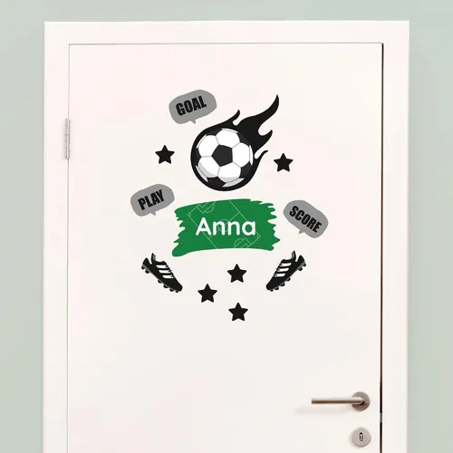 Miniatura 21 de Calcomanías de puerta personalizadas para habitación de niños, calcomanías de pared con nombre personalizado para decoración de habitación de bebés