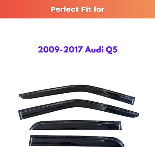 Miniatura 512 de KPY Visor de ventana compatible con Kia Soul 2009-2013, Protector contra lluvia de 4 unidades, deflectores de ventilación de ventana lateral