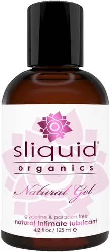 Sliquid Organics Lubricante a base de agua, hoja de aloe vera infundida con aceites orgánicos y botánicos, gel lubricante natural para