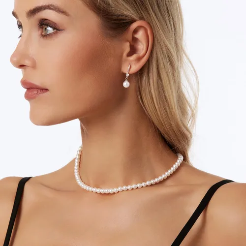 Miniatura 4 de Pearl Necklace 6MM8MM Dainty Round Imitation Pearl Choker Necklace Wedding Pearl Necklace Delicate Jewelry for Women Simple Bridesmaid Jewelry Gifts