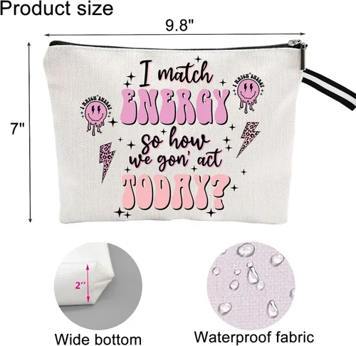 Miniatura 3 de Bolsa de maquillaje inspirada para mujer, bonita bolsa de cosméticos para amigos y familia, bolsa de aseo de viaje, bolsa de cosméticos portátil