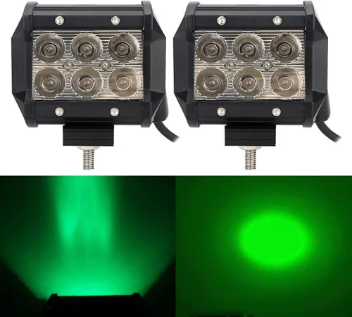 Miniatura 13 de Barra de luz LED verde todoterreno de 36 W, 7 pulgadas, luces antiniebla impermeables para furgoneta, camioneta, camión, ATV, UTV, SUV, camión