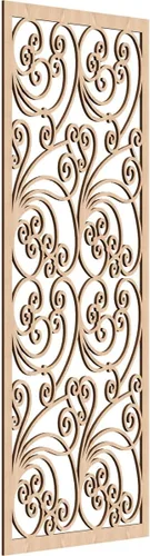 Miniatura 111 de 9 3/8"W x 24 3/8"H x 1/4"T Marilla Decorativos Paneles de Pared de Madera Calado, Abedul