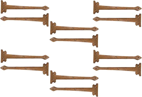 Miniatura 12 de Adonai Hardware Agee - Correa de aluminio resistente de 7 pulgadas con bisagra frontal falsa o falsa o falsa (paquete de 4, latón antiguo)