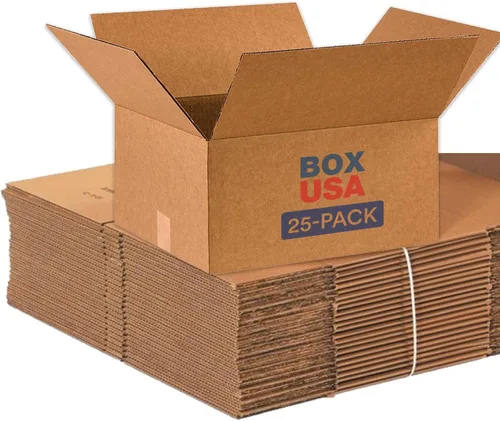 Miniatura 9 de BOX USA Cajas de envío de 16 pulgadas de largo x 10 pulgadas de ancho x 6 pulgadas de alto, paquete de 25 cajas de cartón corrugado medianas