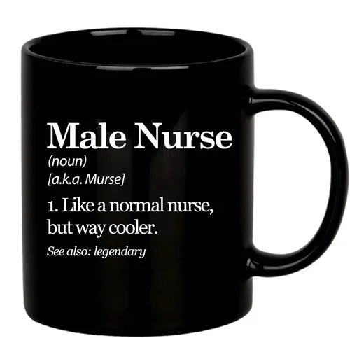 Taza con definición de enfermera masculina Murse Like A Normal Nurse But Way Cooler Enfermera Regalos para novio, marido, hermano, papá, de novia,