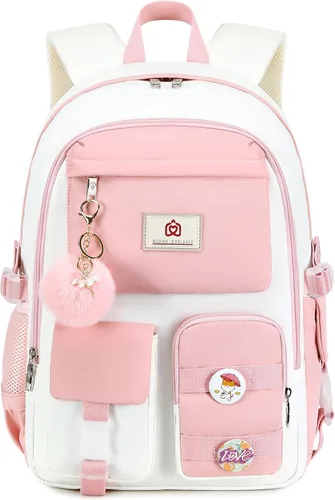 Miniatura 18 de Hidds Mochilas para laptop de 15.6 pulgadas, mochila escolar universitaria para niñas y mujeres, bonita bolsa de libros para escuela primaria Negro