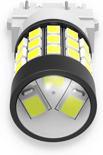 Miniatura 8 de Alla Lighting T25 3157 3156 Freno estroboscópico LED, bombillas de marcha atrás de respaldo, 6000K xenón blanco súper brillante 2835 39-SMD alta